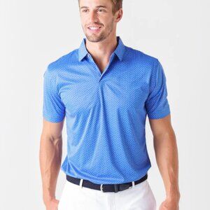 Peter Millar Featherweight Flamingo Performance Polo UPF 50+, Size Large